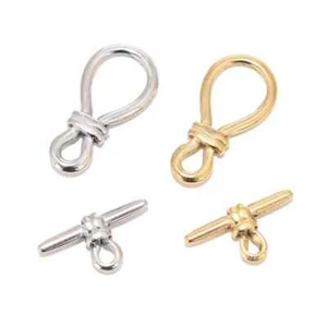 10 juegos de broches de palanca de acero inoxidable en tono dorado para fabricación de collares de pulsera - Imagen 1 de 6