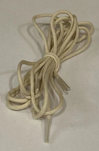 Unisex Crema Off White Color Encerado Redondo Cordón Vestido Cordones Nuevos 46” - Imagen 1 de 3