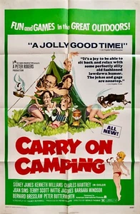 Carry On Camping Original 1971 US One Sheet Poster Barbara Windsor Sidney James - Picture 1 of 7