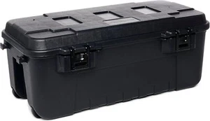 Sportsman Trunk with Wheels, Black, 108-Quart, Lockable Storage Box - Picture 1 of 15