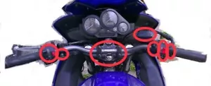 Kit manillar de controles de acero inoxidable Yamaha FZS1000 Fazer 00-05 - Imagen 1 de 7