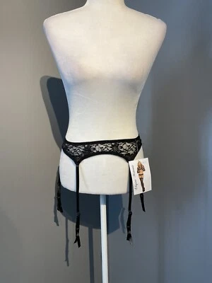 Mujer Elegante Momentos Lencería Talla Única Liguero Negro Encaje Nuevo Con Etiquetas Foto 1 de 3