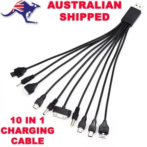 10-in-1 Universal USB Multi Pin Charger Cable USB Phone Charging Adapter Cord - Picture 1 of 8