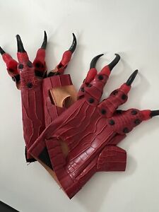 halloween devil hands gloves