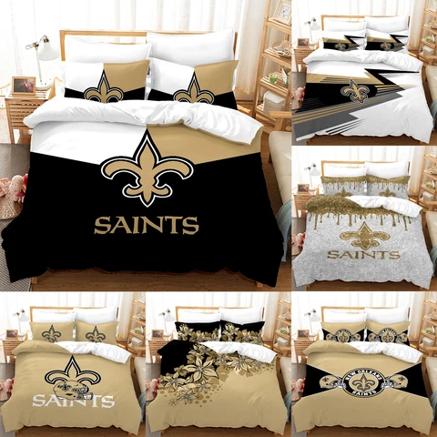 New Orleans Saints Bedding Sets Cotton Blend Duvet Cover Pillowcase Quilt Cover Cover