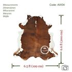 Cowhide Rug Light Brindle Tricolor High Quality Hair On Hide Size: Large(L)Aw04