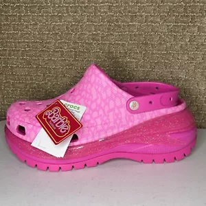 Zoccoli Crocs Mega Crush Barbie film rosa glitter plateau tacco uomo 13 - Foto 1 di 13