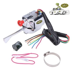 Nuevo interruptor de señal de giro universal cromado 12V 6V Street Hot Rod para FORD BUICK GM - Imagen 1 de 3