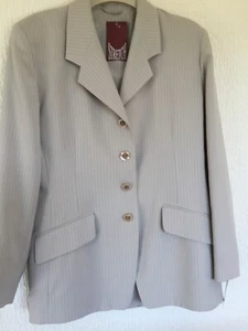 Jacket and Skirt - Beige pinstriped - size 14 - Picture 1 of 8