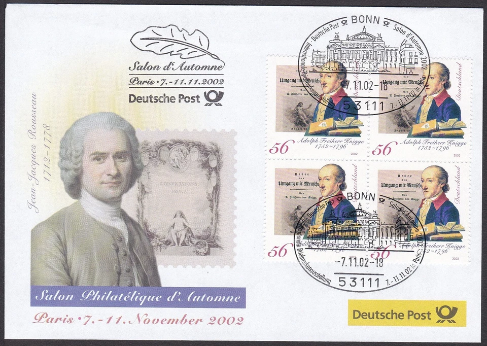 PEX0024 Intl. Stamp Exhibit. Germany Cover, Salon Philatelique d'Automne 2002 - Image 1 of 1