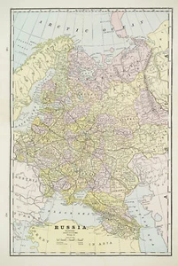 Grande mappa della Russia di Cram del 1887 - Foto 1 di 1