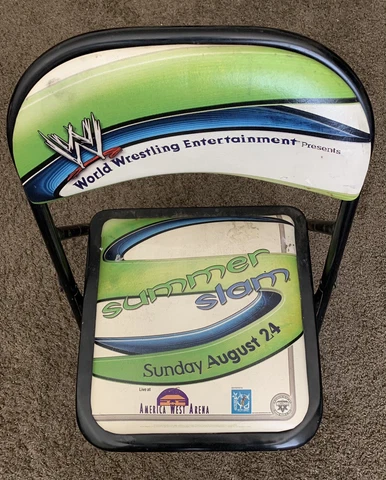 Vintage  WWE Folding Chair Summer Slam August 24th 2003 American West Arena Cover