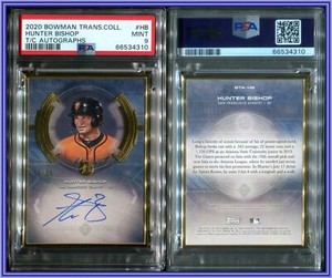 PSA 9 2020 Bowman Transcendent Autograph #BTAHB Hunter Bishop /25 POP1