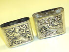 ANTIQUE VINTAGE TWO SIAM SILVER CASE FOR LIGHTER WITH RELIEF - NICE LOOK