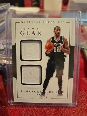 2016 Panini National Treasures Lamarcus Aldridge Dual Jersey Relic 16/75 - Image 1 of 4