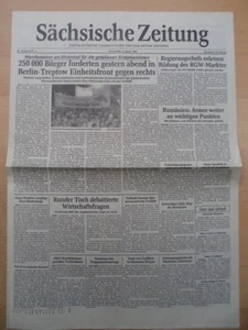 SÄCHSISCHE ZEITUNG 4. Januar 1990 Donnerstag Einheitsfront gegen rechts Berlin - Picture 1 of 1