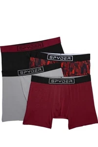 Men's Spyder Performance Knit Boxers Trunks Briefs 4 Pack Pairs Large L - Picture 1 of 2
