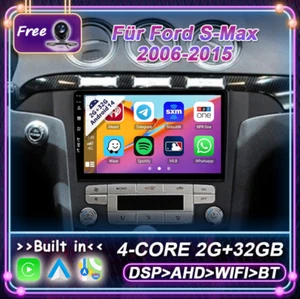 9" Für Ford S-Max 2006-2015 Autoradio Android 14 Stereo GPS Navi AUX WIFI DAB+BT - Bild 1 von 19