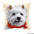 Poduszka haft krzyżykowy Vervaco "West Highland White Terrier", haftowany obraz