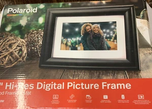 ⚡️Polaroid 7” Hi-Res Digital Picture Frame - Wood Frame + Mat - Picture 1 of 3
