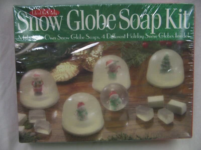 Chistmas Holiday Snow Globe Soap Kit Life Of The Party Glycerin Melt & Pour New - Image 1 of 4