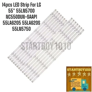14 Stck. LED Streifen für LG 55"" 55LN5700 NC550DUN-SAAP1 55LA6205 55LA620S 55LN5750 - Bild 1 von 6