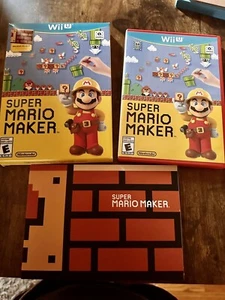 Super Mario Maker Game & Idea Book Complete in Box! Nintendo Wii U Bundle - Picture 1 of 4