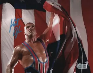 KURT ANGLE WRESTLING LEGEND SIGNED AUTOGRAPHED 8x10 PHOTO COA BECKETT BAS WWE - Picture 1 of 1