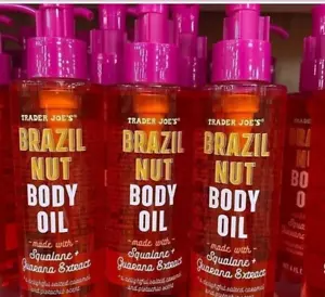 3x Trader Joe’s Brazil Nut Body Oil 4 fl oz 130 ml Squalane Guarana Extract 🌸 - Picture 1 of 9