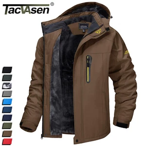 Men's Winter Ski Jacket Waterproof Snow Coat Snowboard Fleece Lining Warm Jacket - Picture 1 of 52