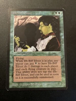 MTG Ifh-Biff Efreet Arabian Nights magic the gathering actual pics NM+ - Image 1 of 2