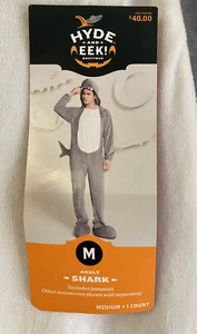Nuevo con etiquetas Adulto M Gris Peluche Tiburón Con Capucha Mono Mediano Hyde and Eek - Imagen 1 de 5