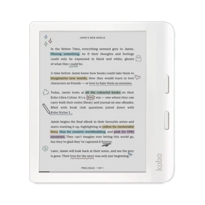 Kobo Libra Colour eReader 7" Glare-Free Colour E Ink - White (Open Box)