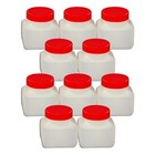 10er Set Plastikflasche 250ml Weithalsflasche Behälter Kunststoffdose mit Deckel