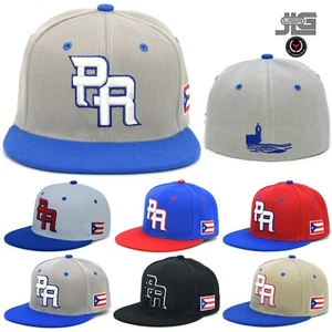 Fitted PR Front Puerto Rico Flag Side El Morro Back Embroidered Hat Cap New - Picture 1 of 26