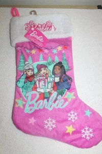 Barbie 20 Inch Christmas Stocking Pink NEW! - Picture 1 of 6