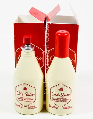 2 Old Spice CLASSIC Scent 4,25 oz Eau de Cologne para homens SPRAY ON ~ Leia!! - Imagem 1 de 3