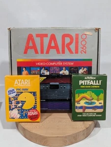 Atari 2600 CIB,Console, Pacman, Pitfall, Tested And Working,Authentic, No Manual - Picture 1 of 22