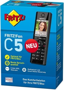 Defectuoso!! AVM FRITZ!Fon C5 Teléfono DECT De Confort - Defectuoso - - Imagen 1 de 5