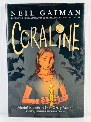 Coraline Graphic Novel HC DJ Book 1st Ed Neil Gaiman Illustrated P Craig Russell - image 1 of 4
