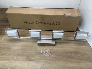 Visual Comfort 700BCKMD4SLED930 41.4W 4-Light Vanity Fixture in, Satin Nickel - Picture 1 of 4