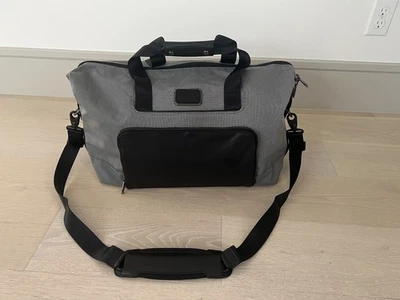 Tumi ALPHA X Double Expansion TRAVEL Satchel Tote Bag GREY BLACK  NEW - Image 1 of 4