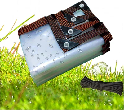 Telo Impermeabile per Esterno, 3X4M Telone Trasparente in PE Impermeabile Da Con - Immagine 1 di 4