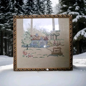 Antiker verzierter Bilderrahmen gold vergoldet - Gobelin Kunst Retro - Bild 1 von 5
