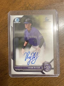 2022 Bowman Chrome Draft 1st Ryan Ritter Autograph #CDA-RR - Picture 1 of 2