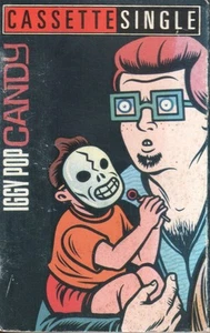 Iggy Pop Candy cassette UK Virgin 1990 cassette single with card outer slip case - Picture 1 of 3