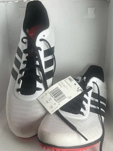 Adidas Damen Distancestar W, weiß/schwarz Hi-Res rote Sohlen Größe 8 KEINE SPIKES - Bild 1 von 7