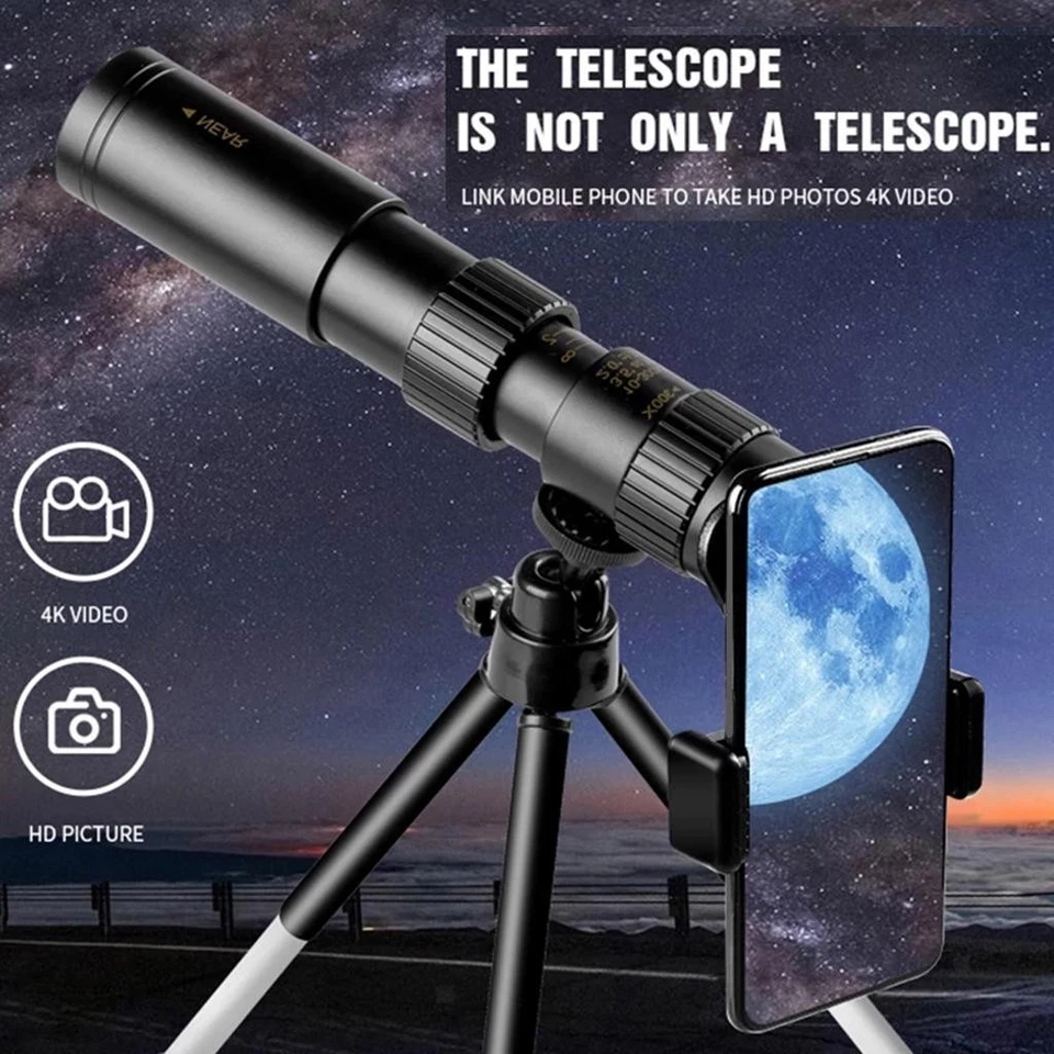 30x25mm Monocular Telescope with Tripod Smartphone Adapter, Waterproof -4 Prism - Image 1 of 1