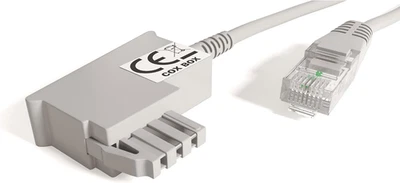 COXBOX 5 M DSL Kabel Fritzbox, Speedport, Easybox - TAE Kabel RJ45 Grau - VDSL A - Bild 1 von 4
