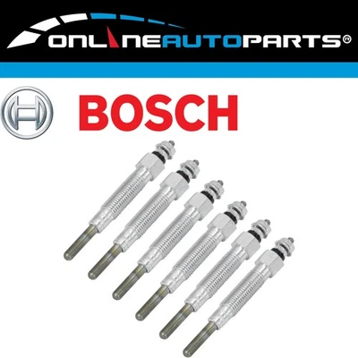6 Bosch Glow Plugs for Nissan GQ Patrol Diesel TD42 Y60 4.2L Maverick + Safari - Image 1 of 2